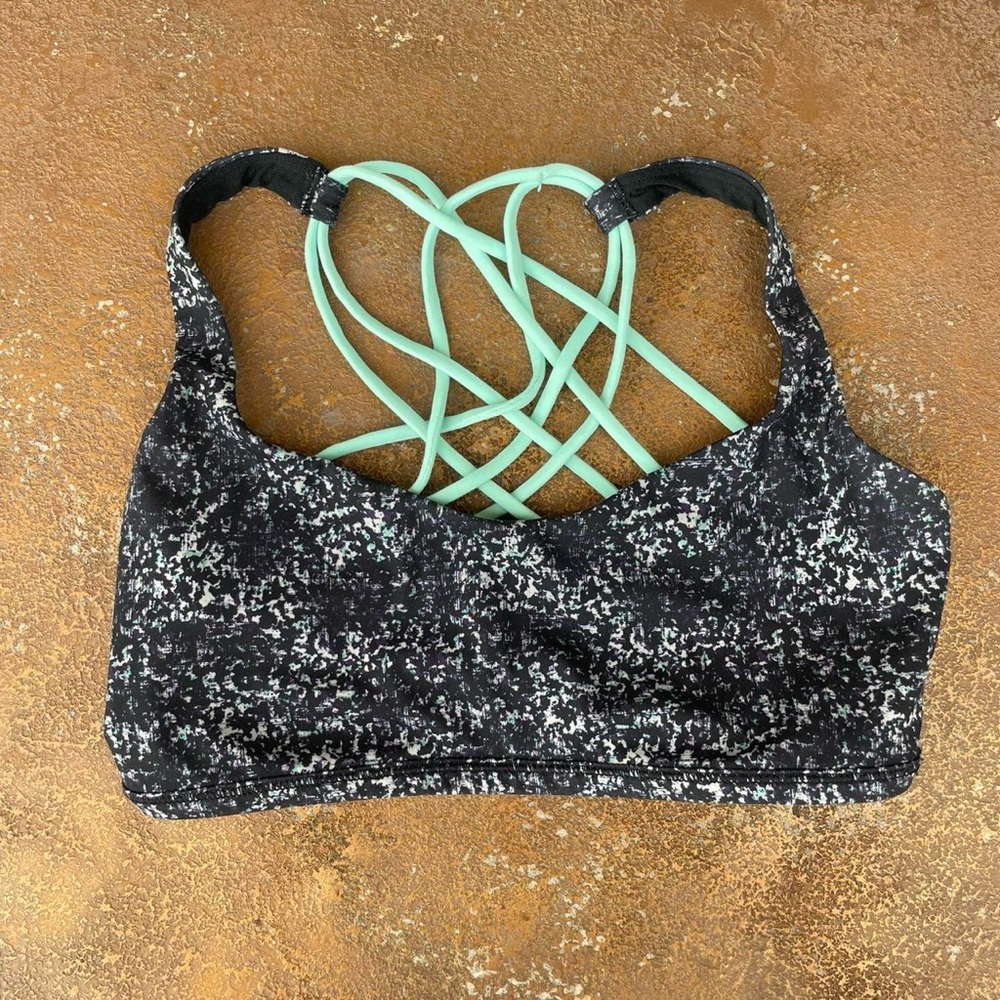 Lululemon free to be wild teal and gray sports brea size 8